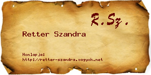 Retter Szandra névjegykártya